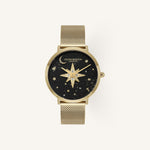 Olivia Burton Celestial Nova Ladies Watch of Gold Stainless Steel/Mesh Bracelet, 35mm, 24000324