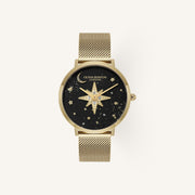 Olivia Burton Celestial Nova Ladies Watch of Gold Stainless Steel/Mesh Bracelet, 35mm, 24000324