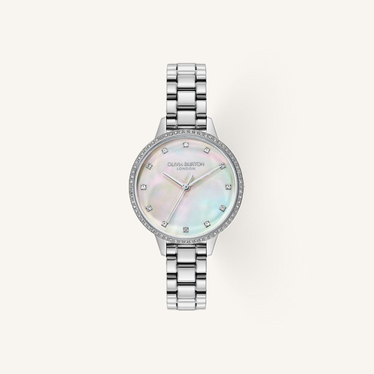 Olivia Burton Captivate (Classic) Ladies Watch of Silver Stainless Steel/Bracelet, 34mm, 24000346