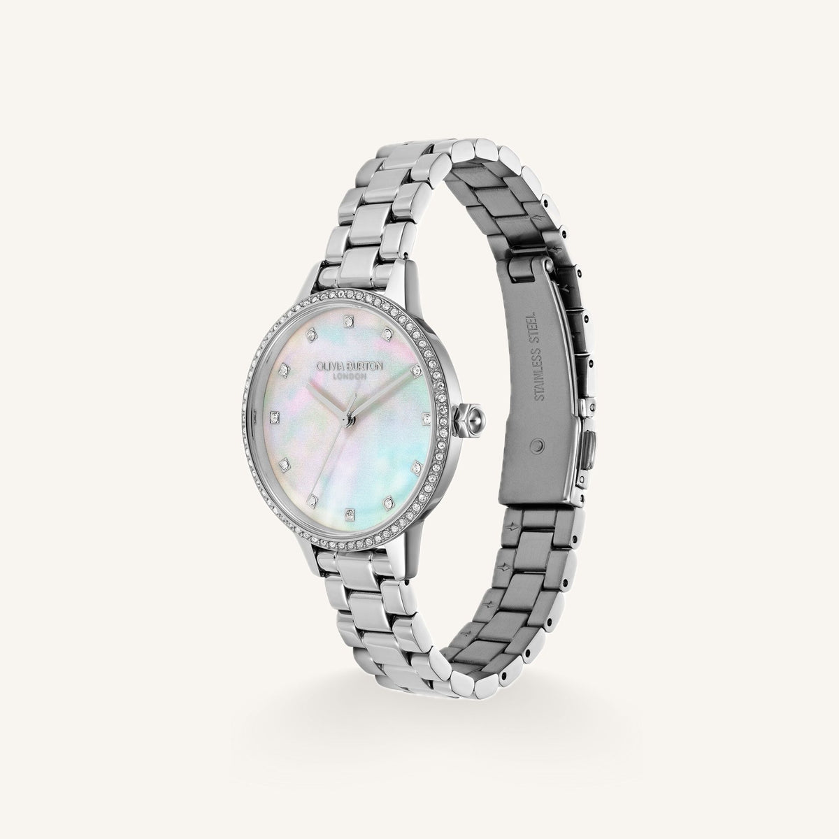 Olivia Burton Captivate (Classic) Ladies Watch of Silver Stainless Steel/Bracelet, 34mm, 24000346