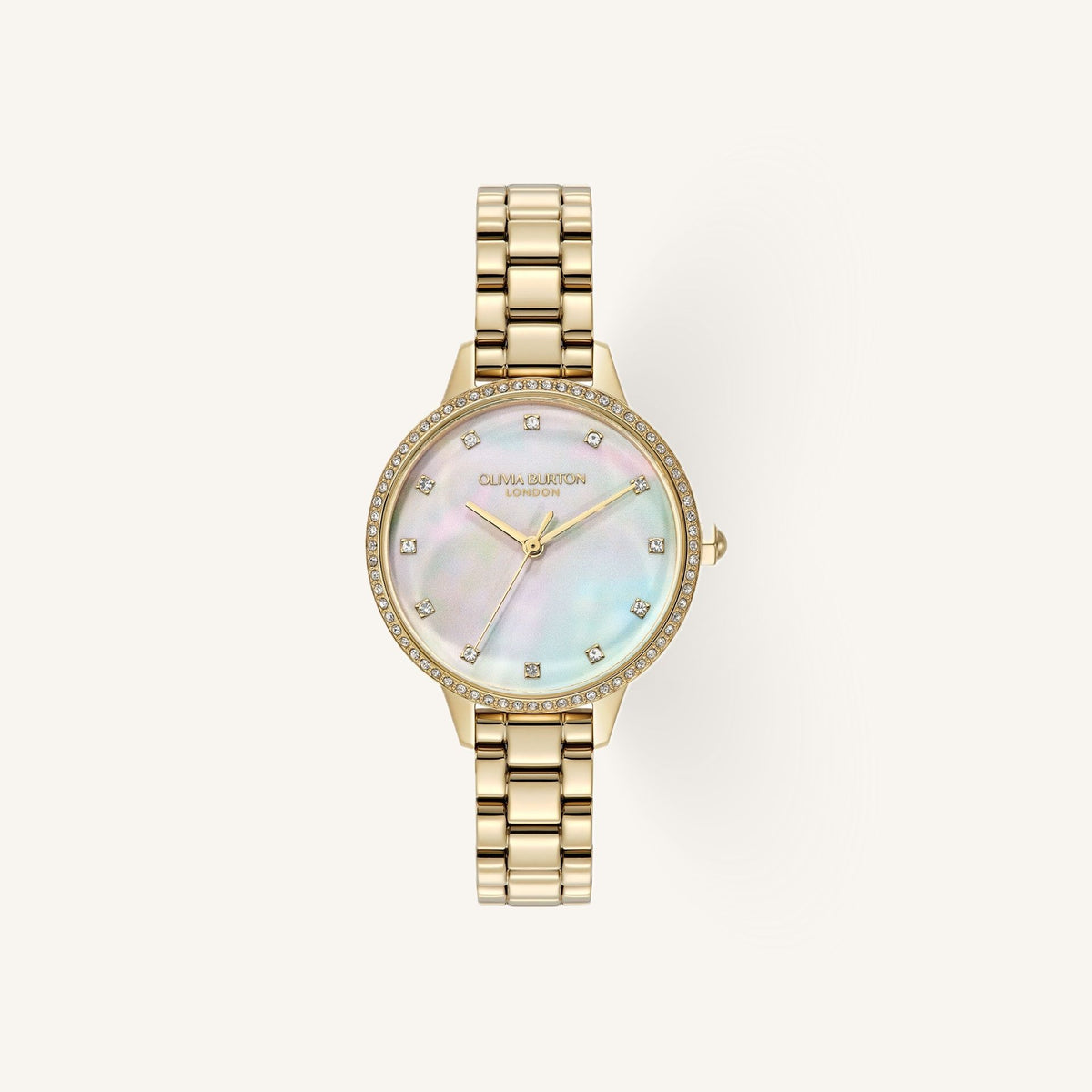 Olivia Burton Captivate (Classic) Ladies Watch of Gold Stainless Steel/Bracelet, 34mm, 24000347