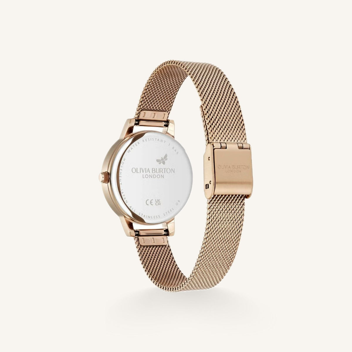 Olivia Burton Signature Small Ladies Watch of Silver Stainless Steel/Mesh Bracelet, 30mm, 24000362