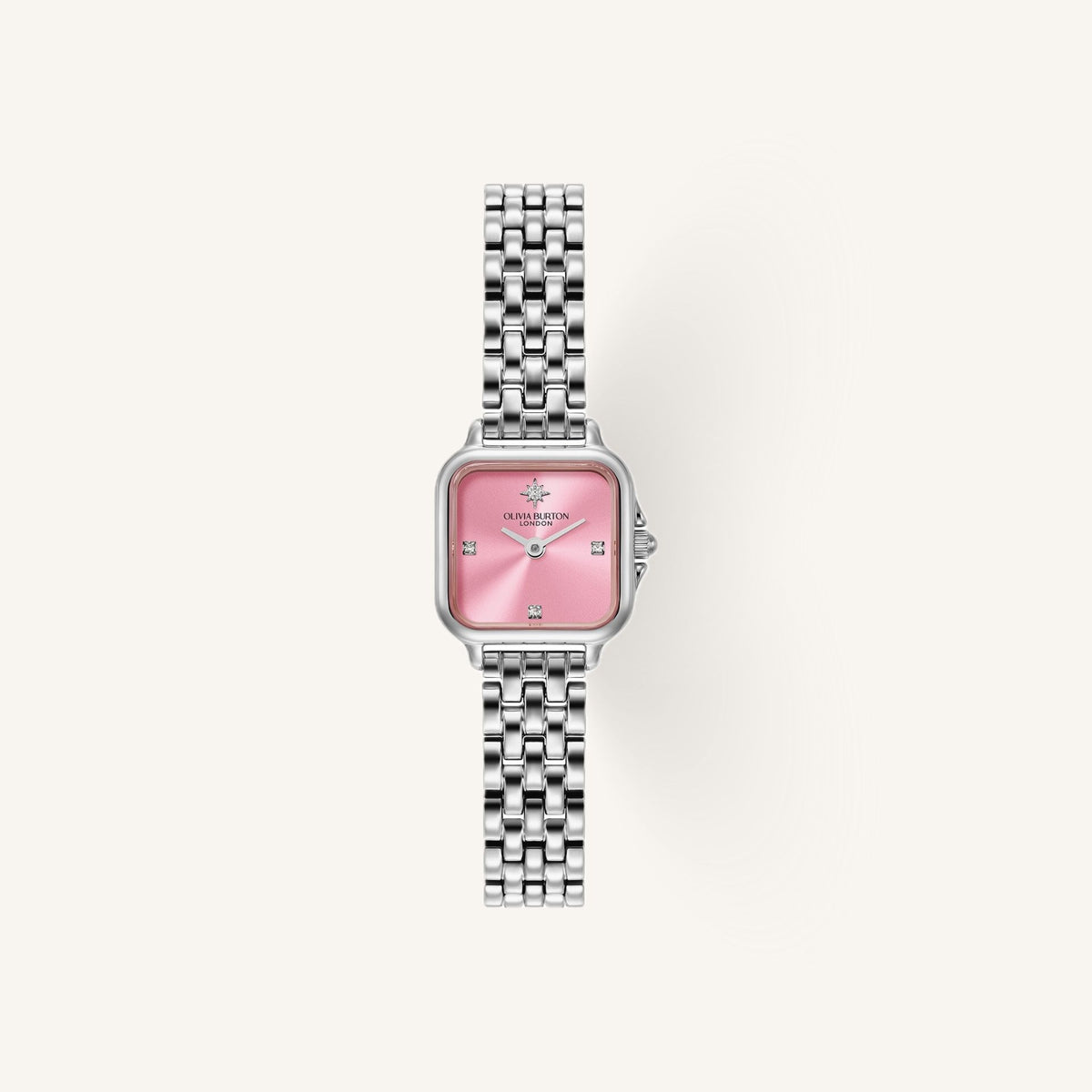 Olivia Burton Mini Grosvenor (Classic) Small Ladies Watch of Silver Stainless Steel/Bracelet, 20mm, 24000363