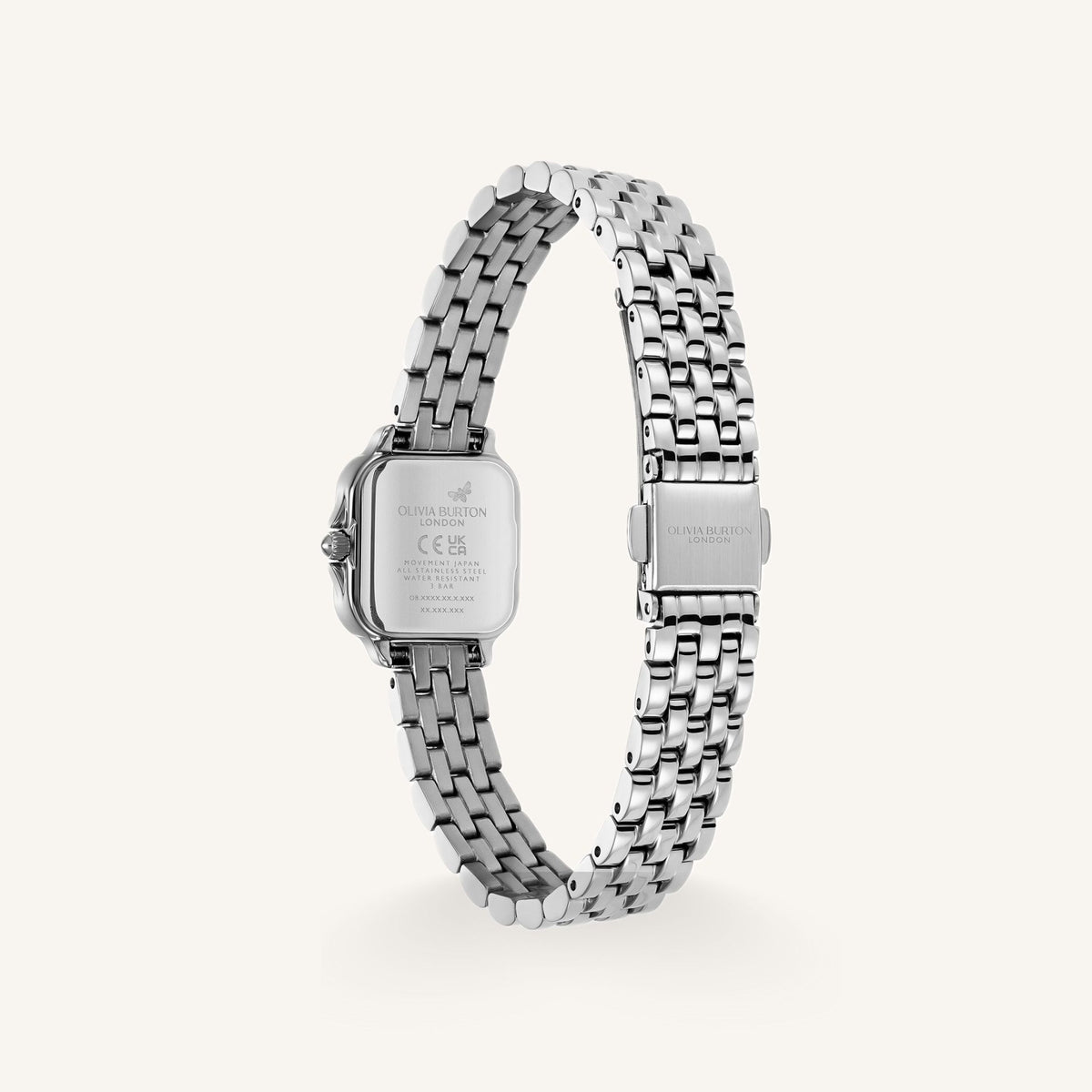 Olivia Burton Mini Grosvenor (Classic) Small Ladies Watch of Silver Stainless Steel/Bracelet, 20mm, 24000363