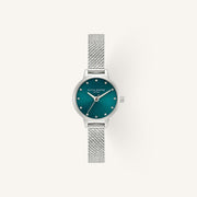 Olivia Burton Classic Mini Ladies Watch of Silver Stainless Steel/Mesh Bracelet, 23mm, OB16MN13
