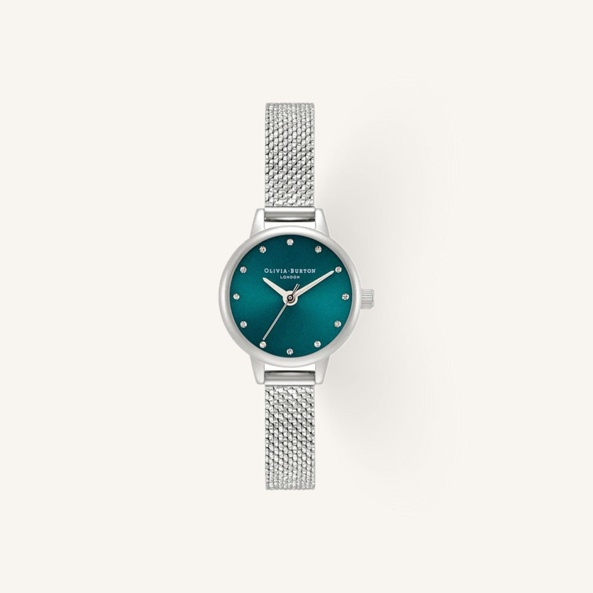 Olivia Burton Classic Mini Ladies Watch of Silver Stainless Steel/Mesh Bracelet, 23mm, OB16MN13