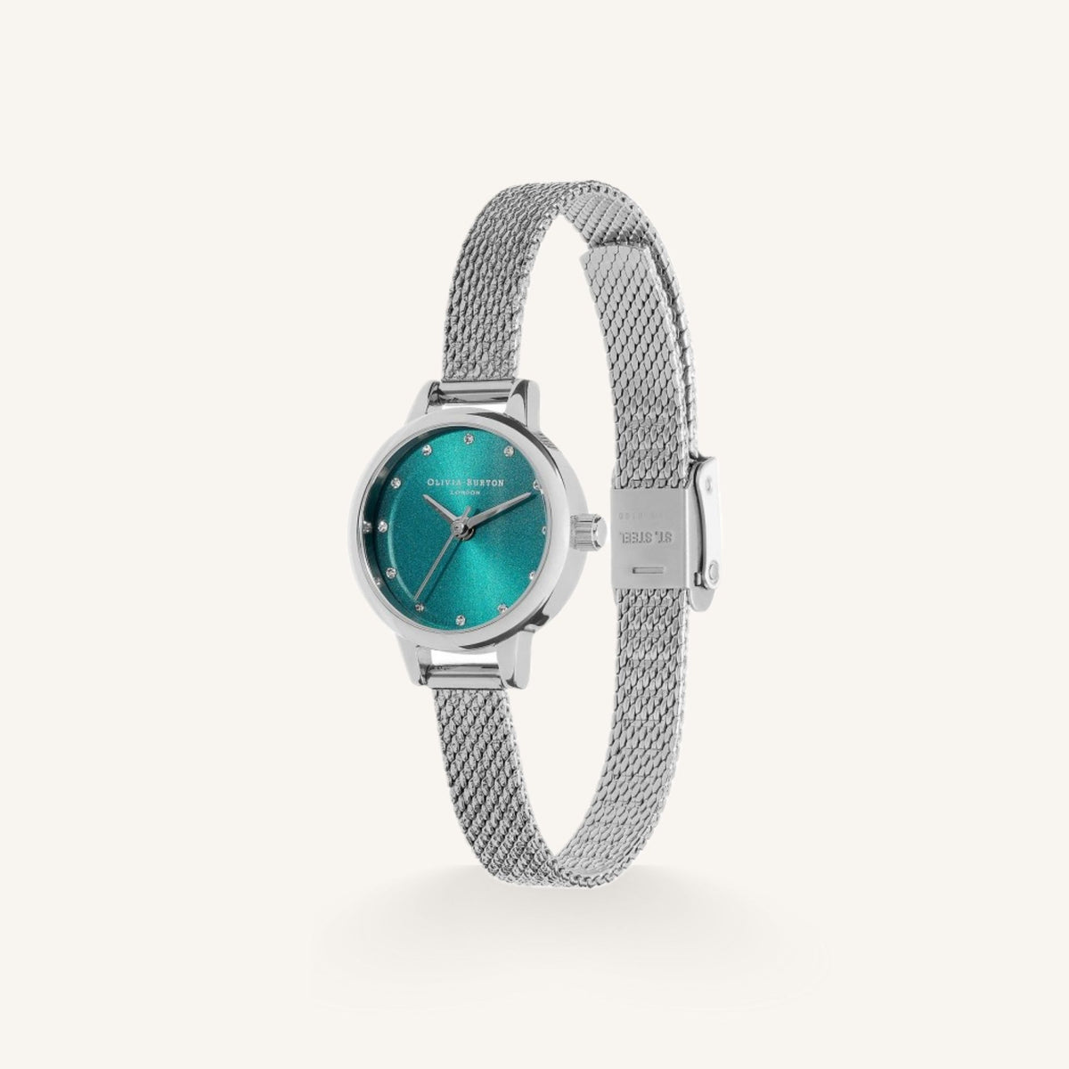 Olivia Burton Classic Mini Ladies Watch of Silver Stainless Steel/Mesh Bracelet, 23mm, OB16MN13