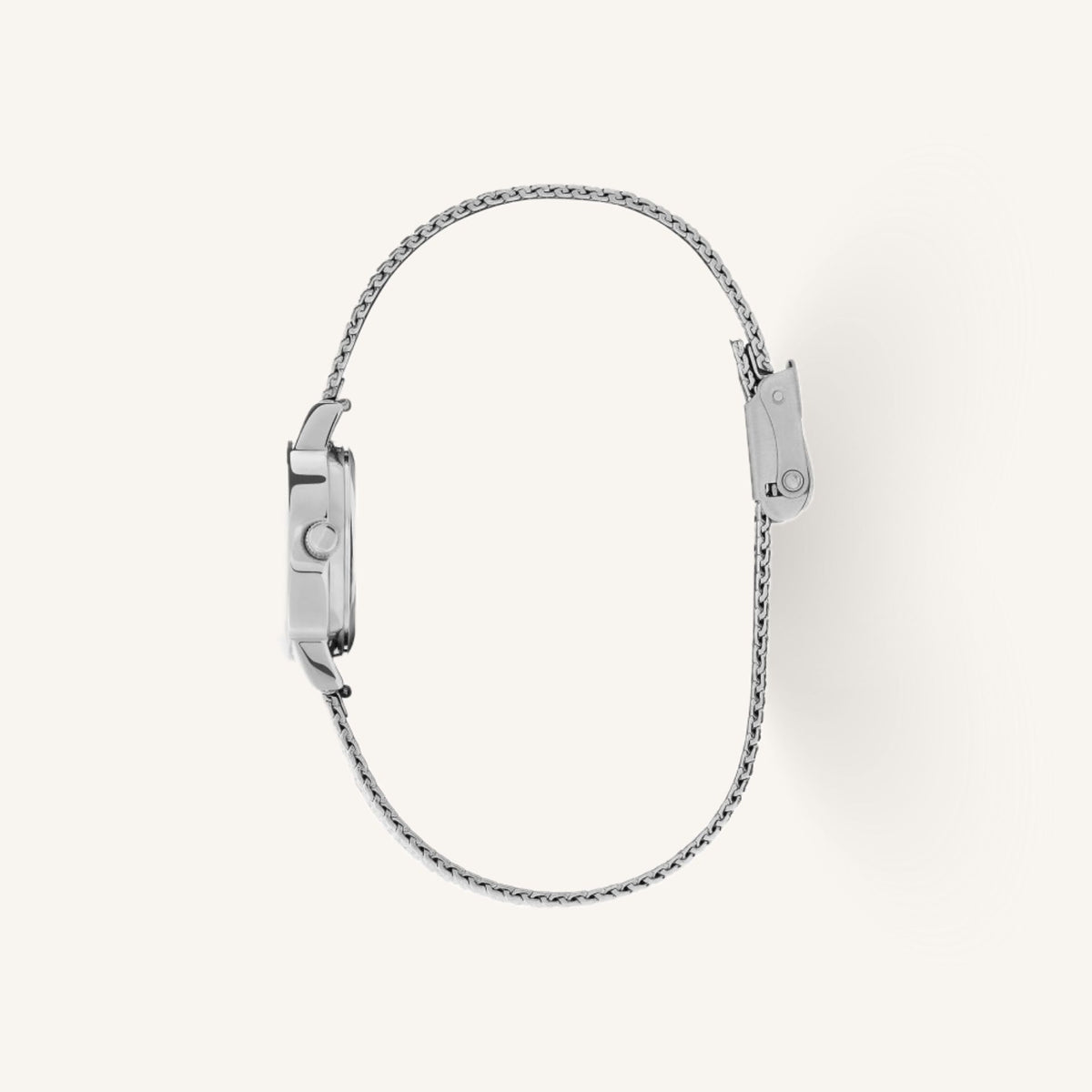 Olivia Burton Classic Mini Ladies Watch of Silver Stainless Steel/Mesh Bracelet, 23mm, OB16MN13
