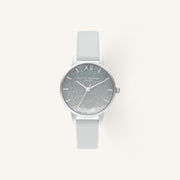 Olivia Burton Under the Sea Ladies Watch of Silver Stainless Steel/Leather Strap, 30mm, OB16US27