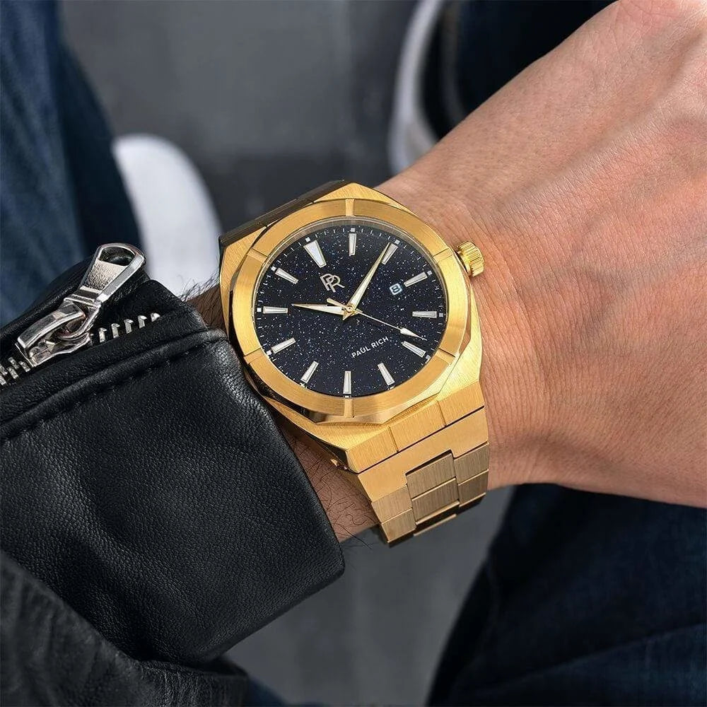 Paul Rich Star Dust Automatic Men's Watch of Gold Stainless Steel/Bracelet, 45mm