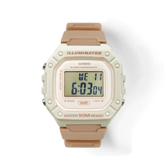 CASIO Watch Youth Digital W-218HC-4A2 - Pink & Beige