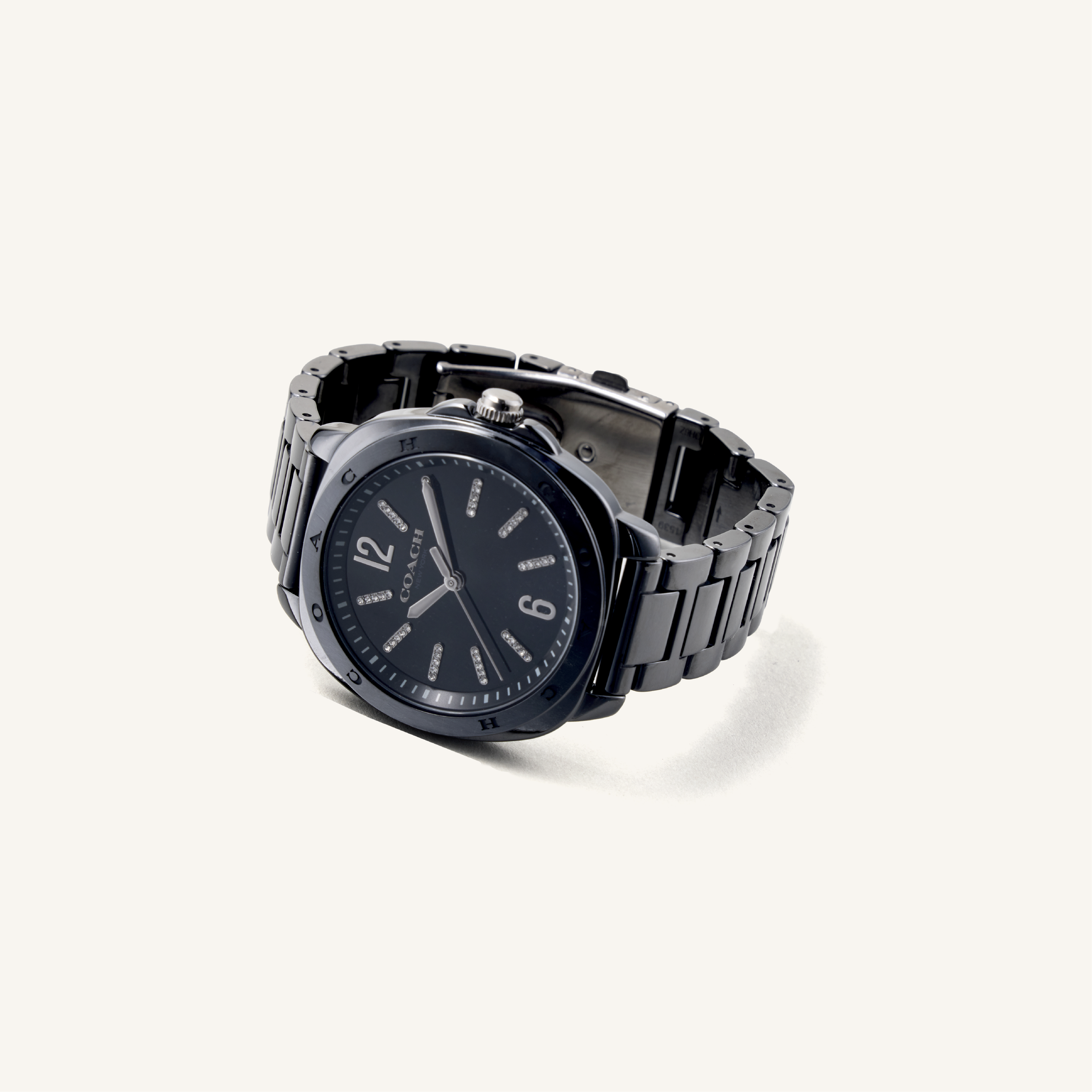 Coach Watch Kitt Black & Crystal Markers 14504412