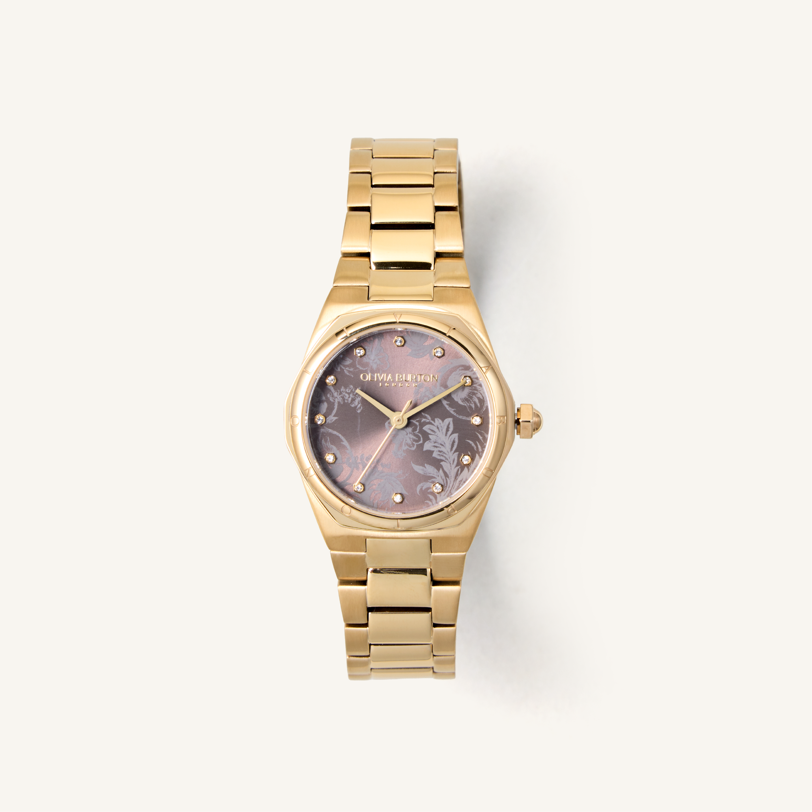 Olivia Burton Watch Sports Luxe 28mm Mini Hexa Mushroom & Gold Bracelet 24000107