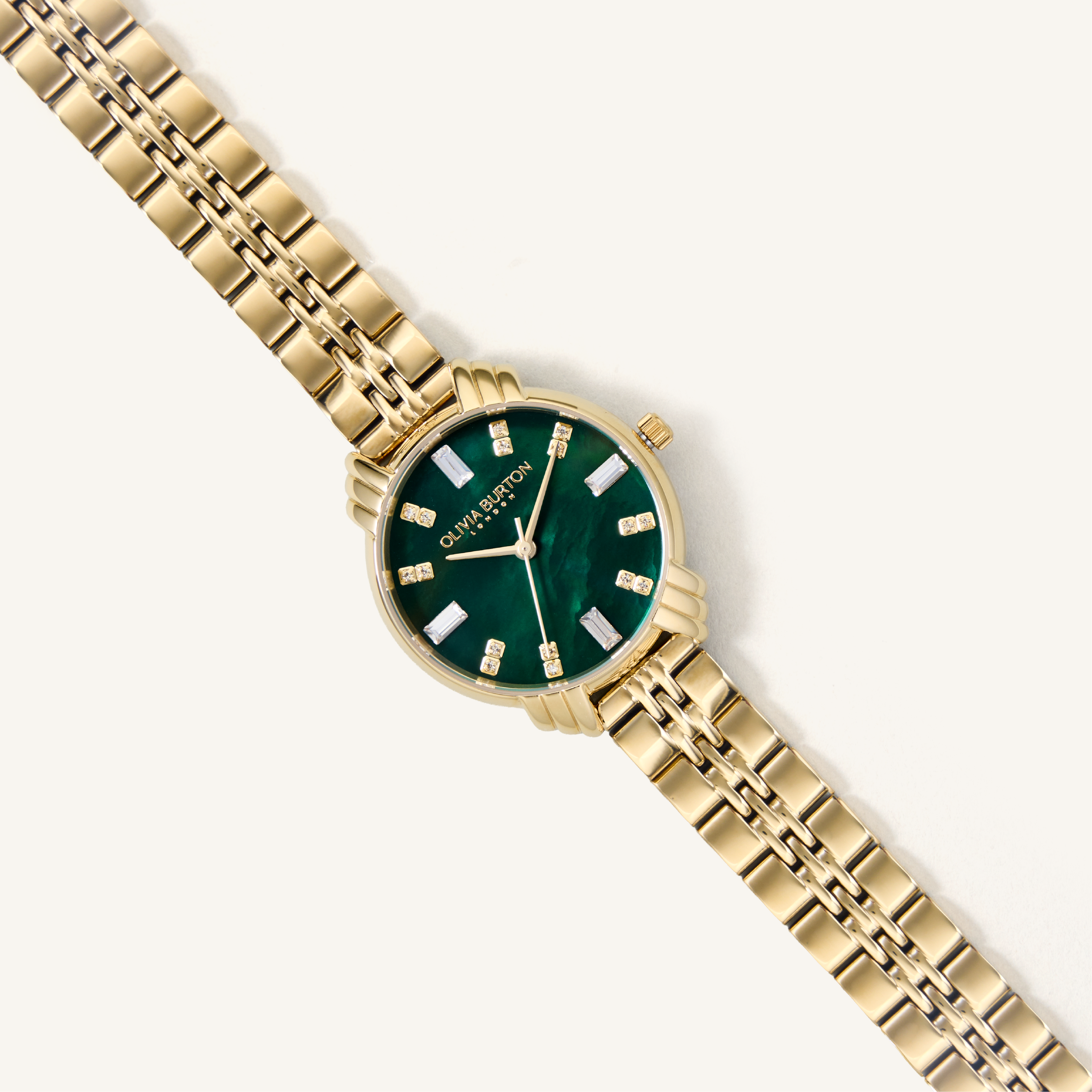 Olivia Burton Watch Art Deco Ionic Plated Gold Steel OB16DC02