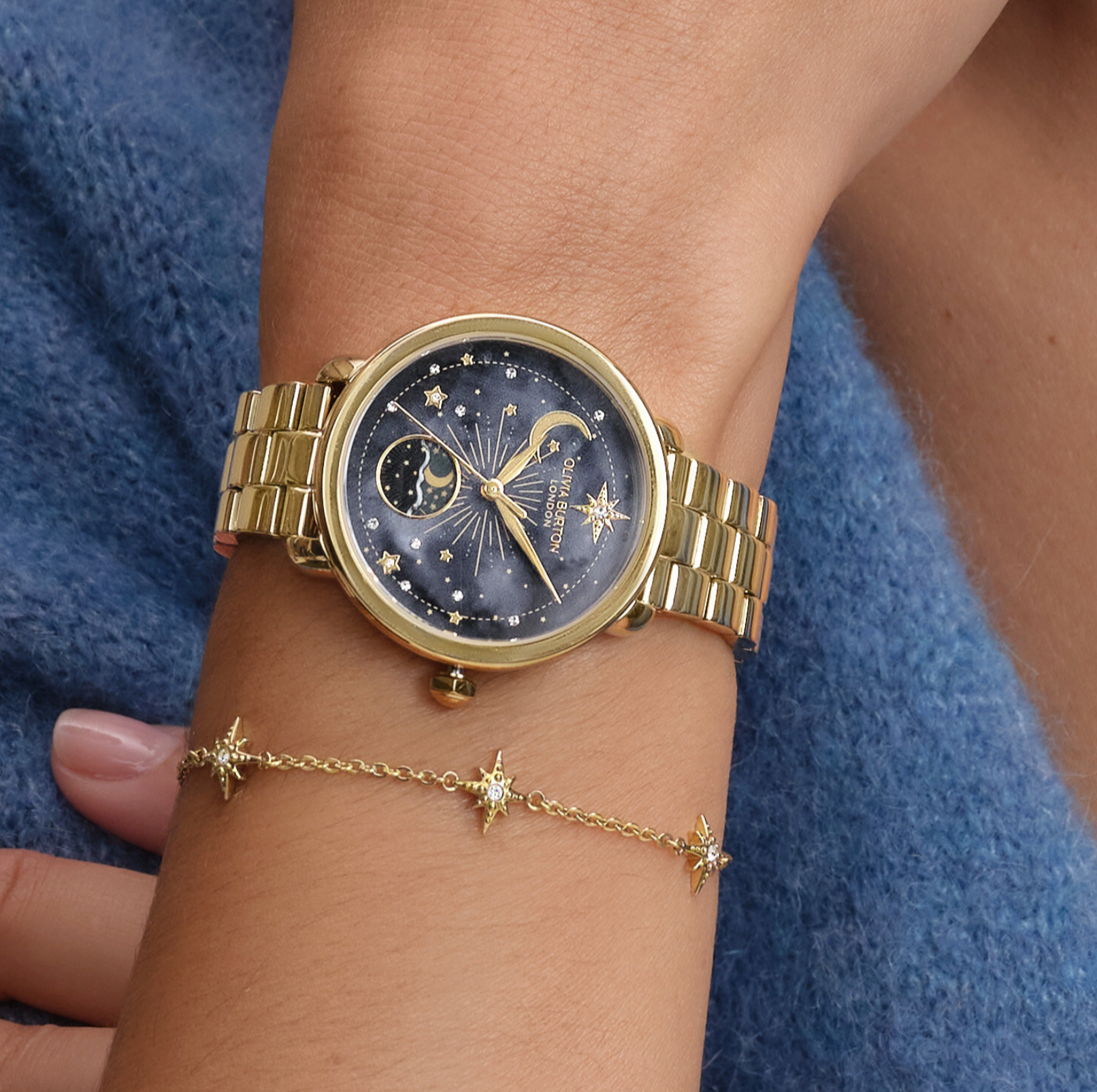 Olivia Burton Watch Art Deco Ionic Plated Gold Steel OB16DC02