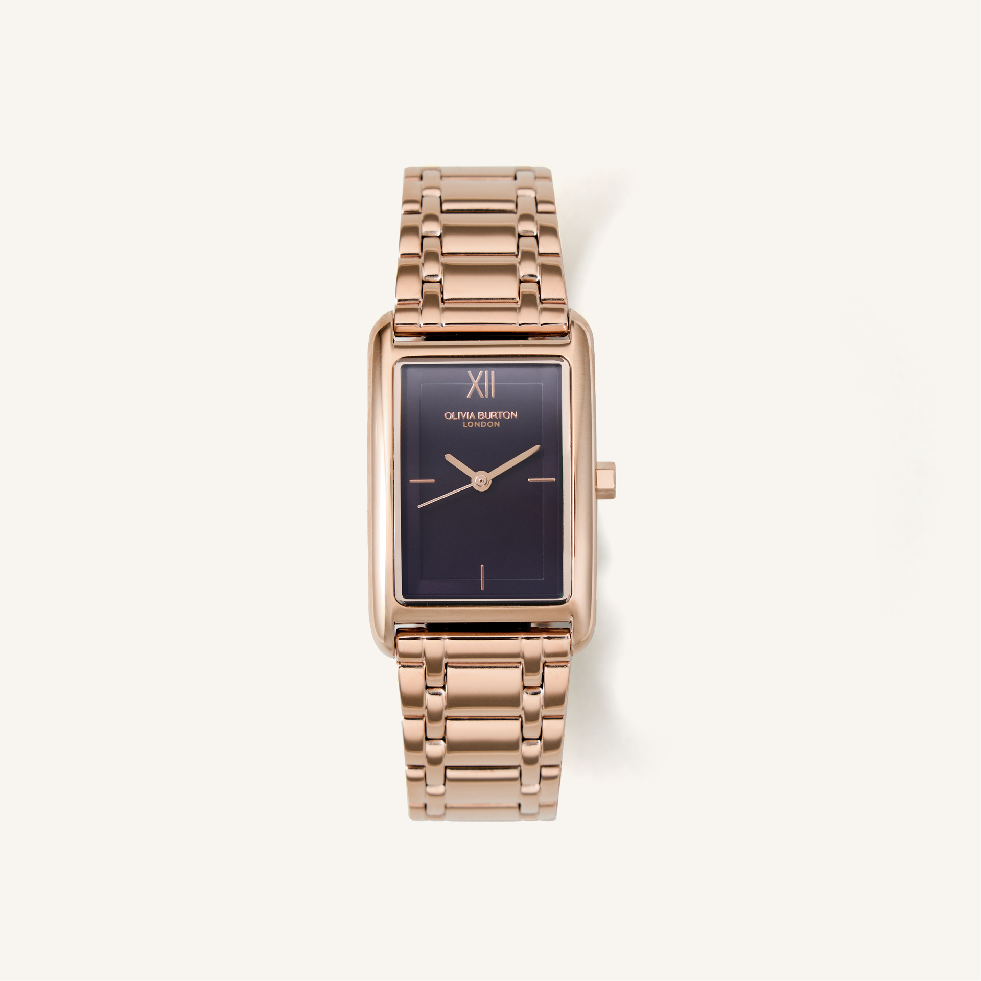 Olivia Burton Watch Grove Midnight Plum & Rose Gold Bracelet