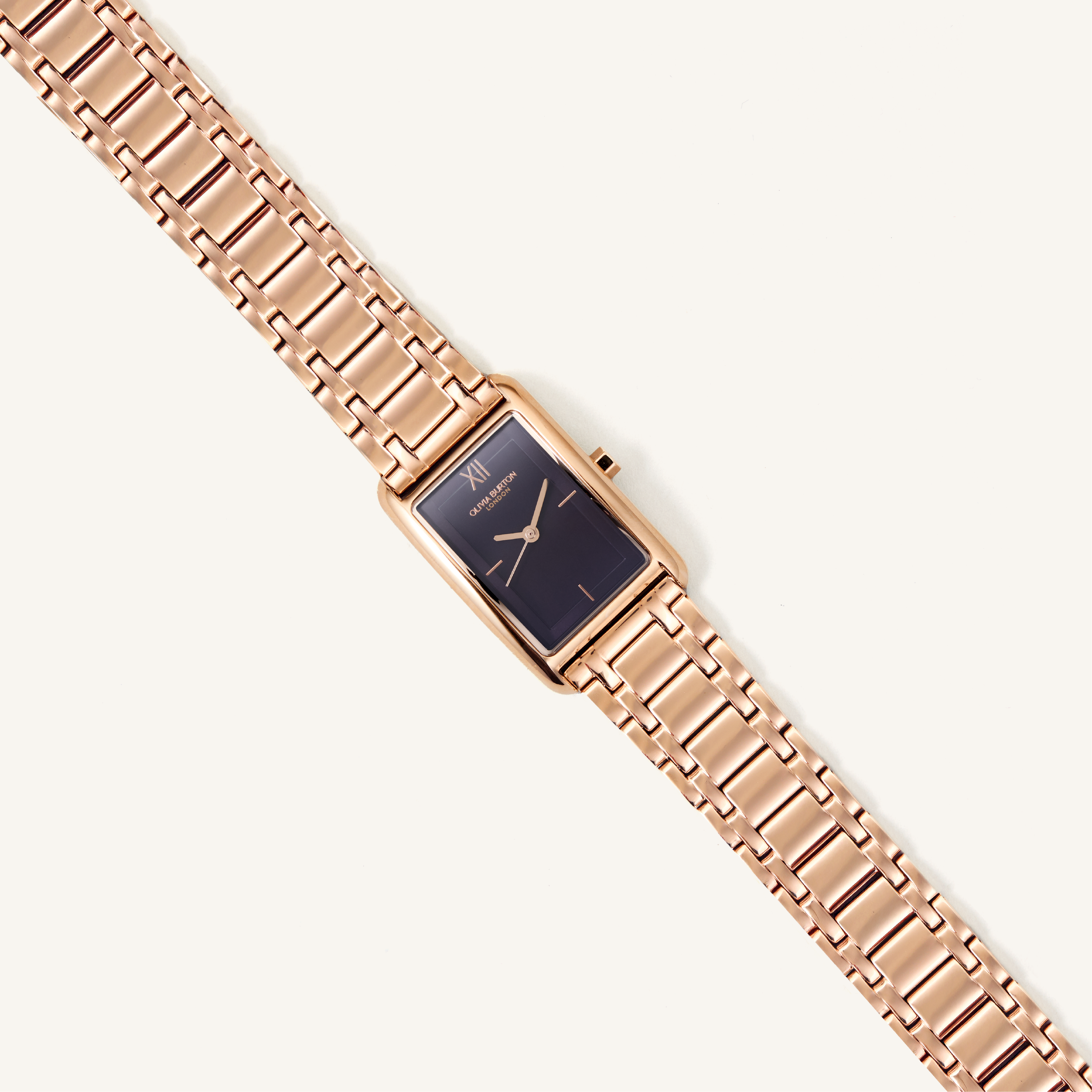 Olivia Burton Watch Grove Midnight Plum & Rose Gold Bracelet 24000196