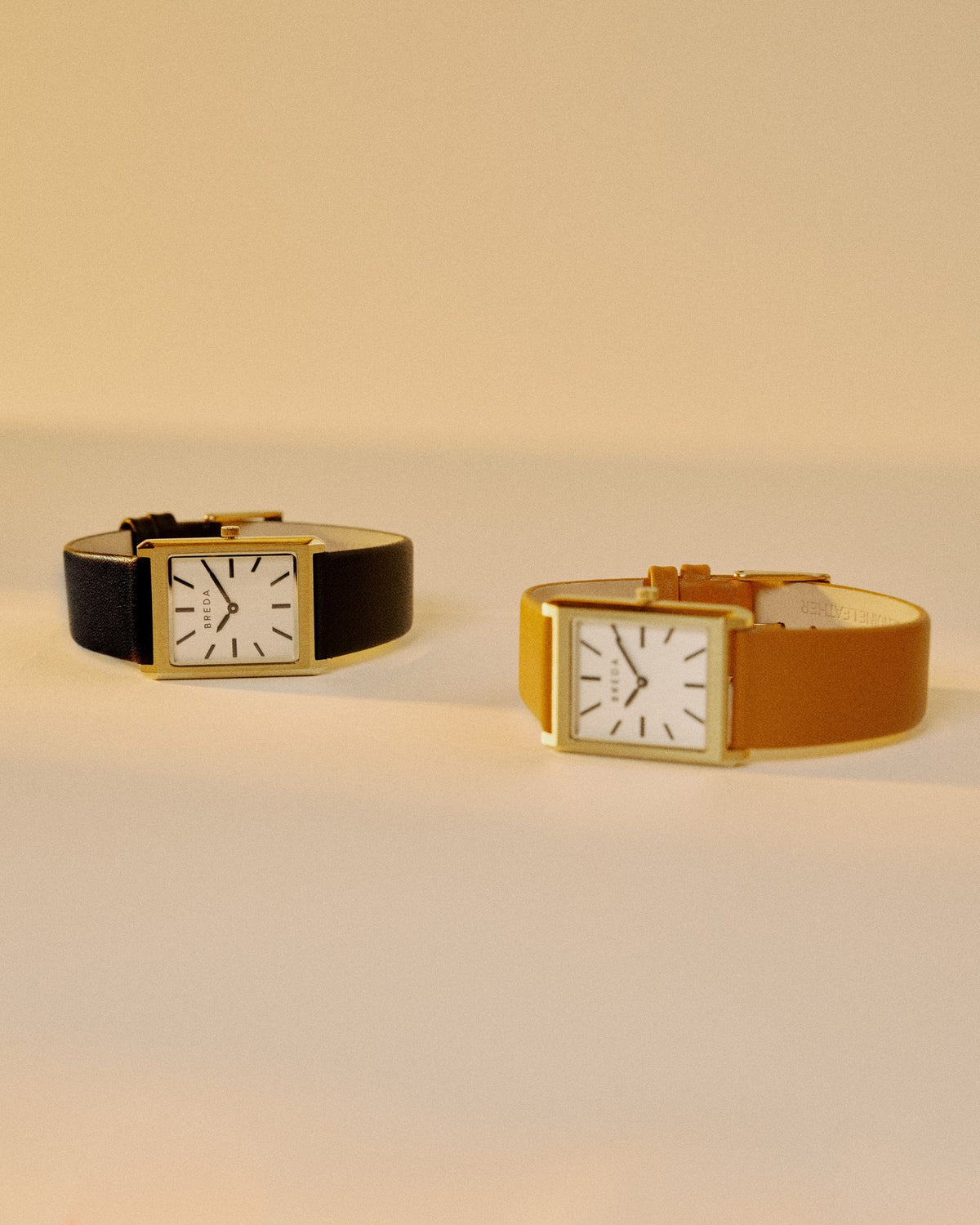 Breda Virgil Unisex Watch of Gold/Black/Ivory Genuine Leather, 26mm, 1736B