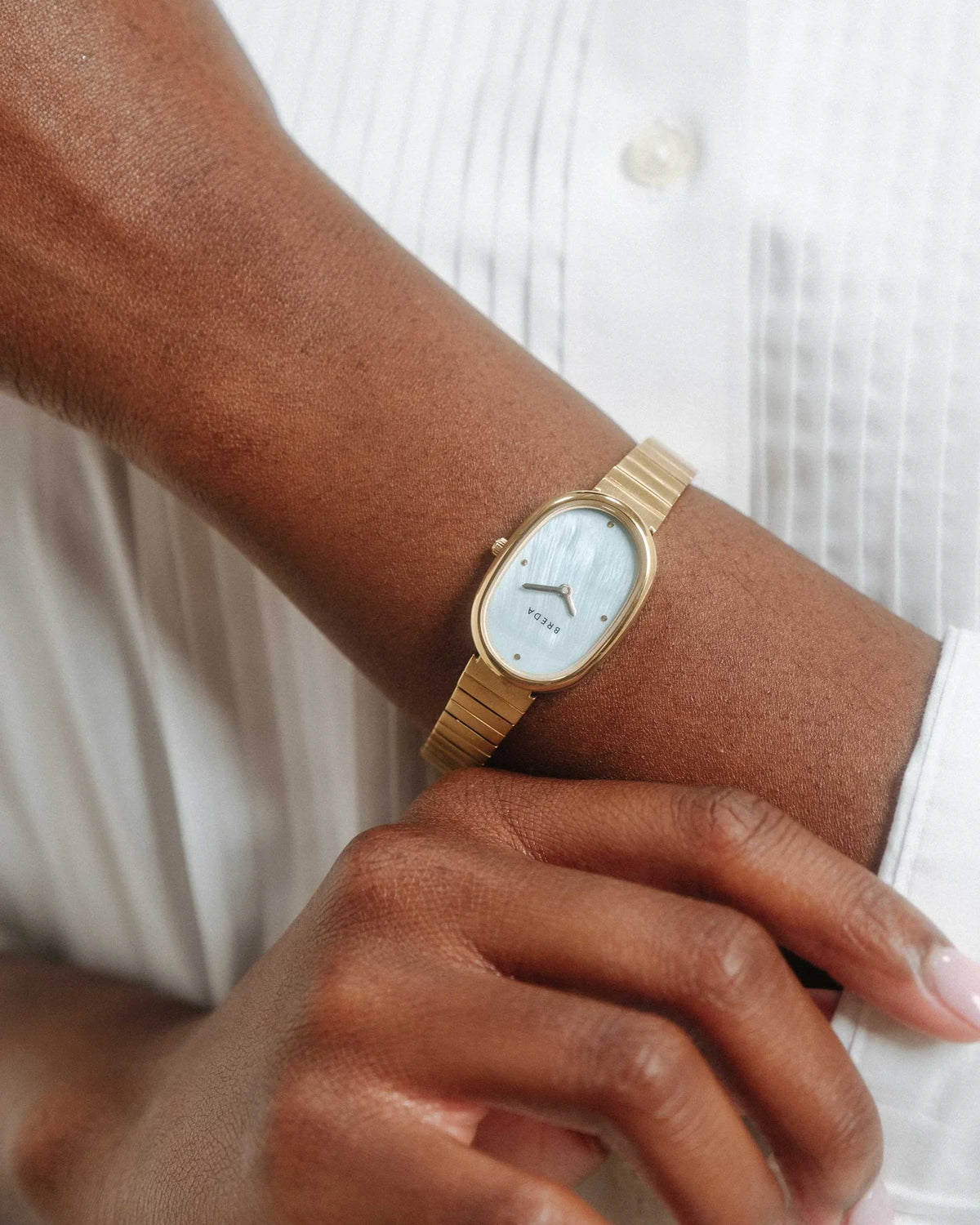 Breda Jane Unisex Watch of Gold/Gold/Sky Stainless Steel, 23mm, 1741C