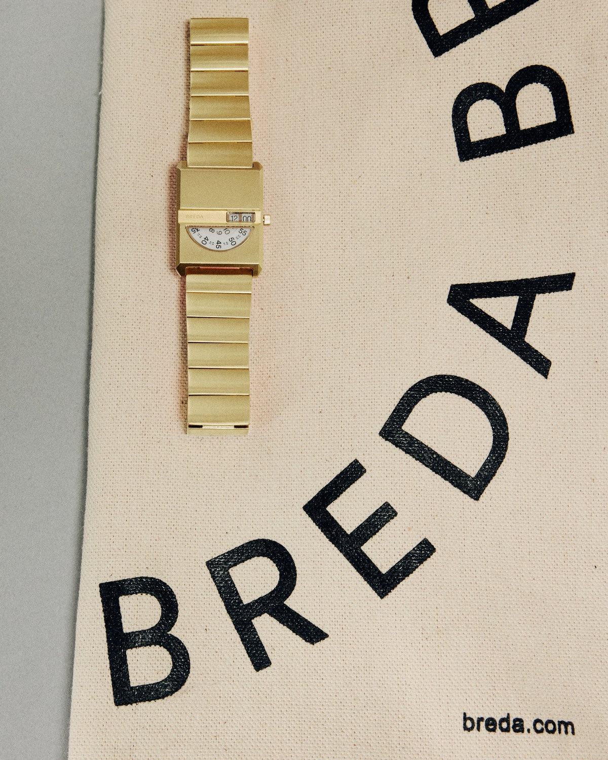 Breda Pulse (Tandem) Unisex Watch of Gold Stainless Steel, 26mm, 1747A