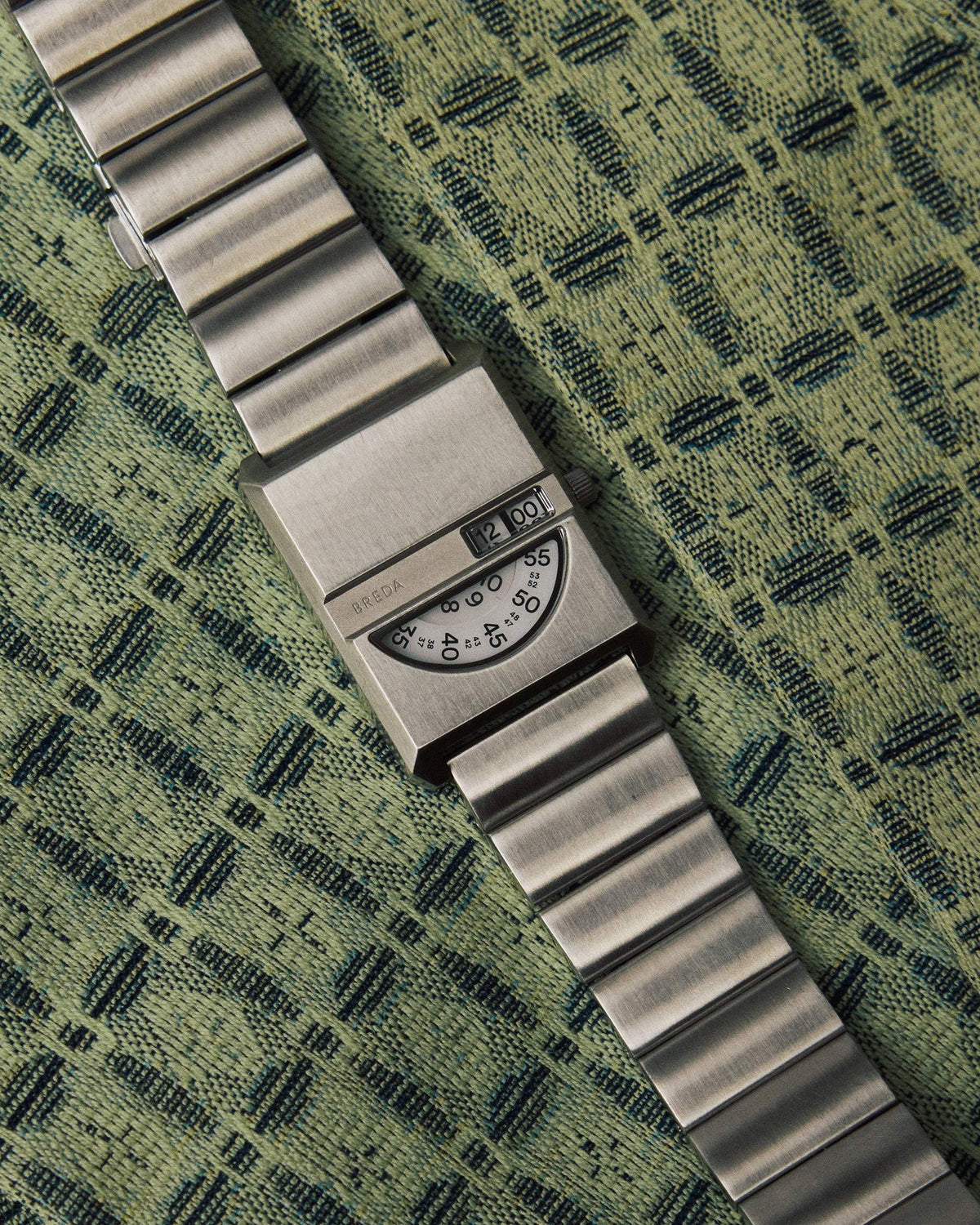 Breda Pulse (Tandem) Unisex Watch of Silver Stainless Steel, 26mm, 1747B