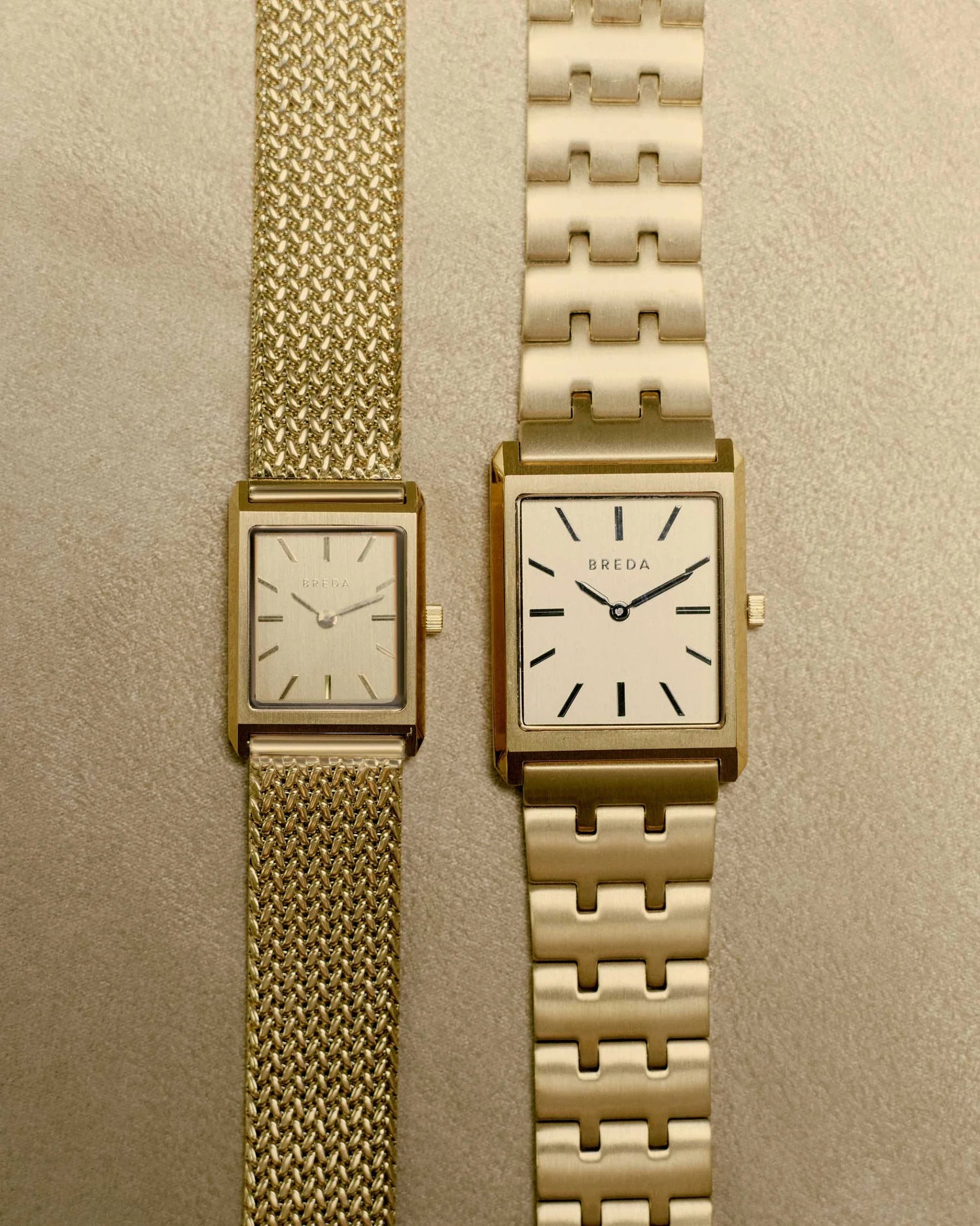Breda Virgil (Tethered) Small Unisex Watch of Silver Stainless Steel/Mesh Bracelet, 20mm, 1758B