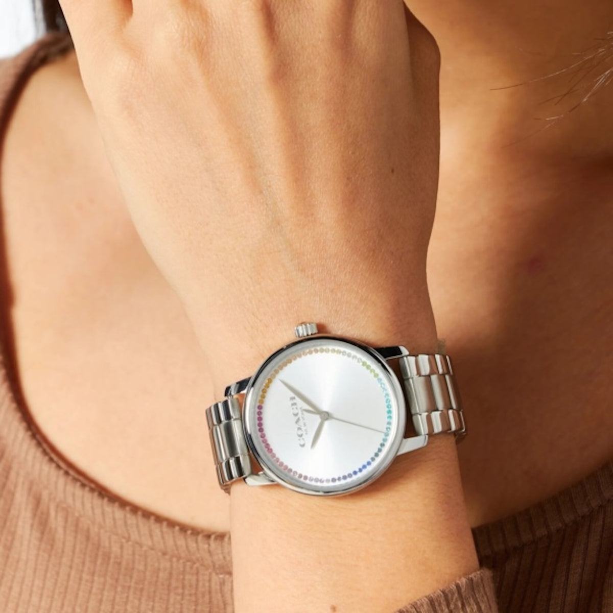 Coach Grand Ladies Watch of Silver Stainless Steel/Bracelet, 36mm, 14503968