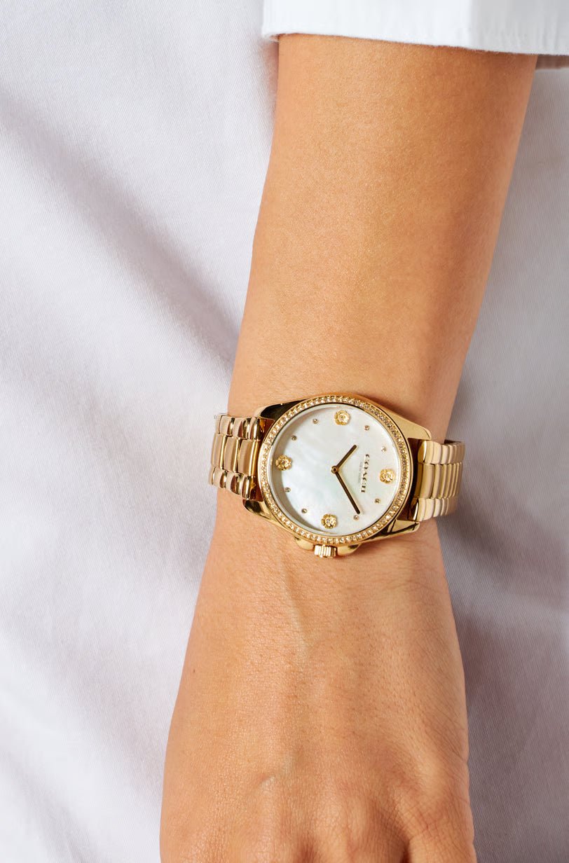 Coach Greyson Ladies Watch of Gold Stainless Steel/Bracelet, 36mm, 14504109