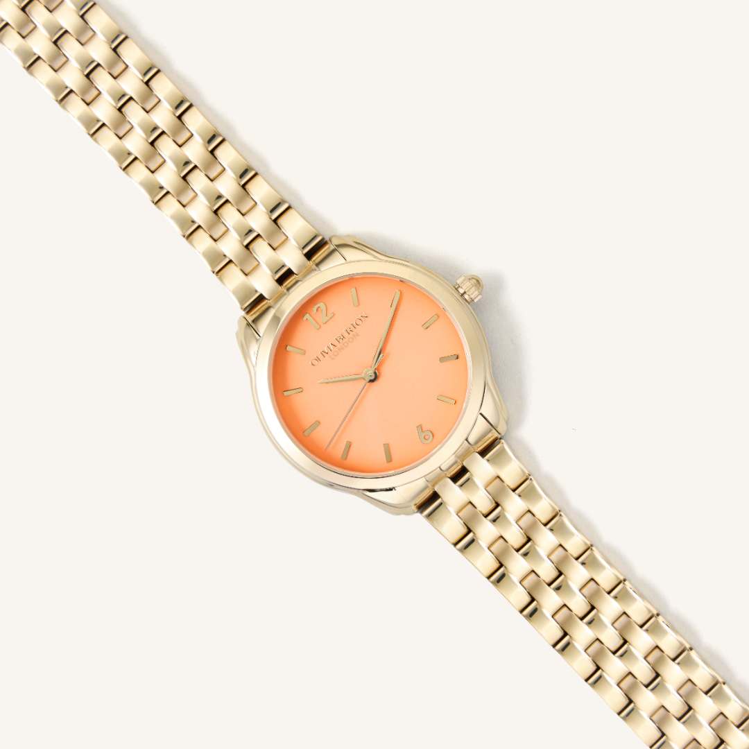 Olivia Burton Watch Classic Starlight Colour Sweet Mandarin & Gold Bracelet 24000158
