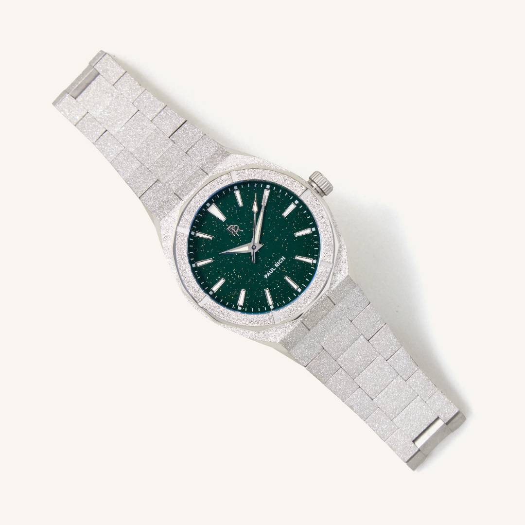 Paul Rich Watch Frosted Star Dust - Green Silver 42mm