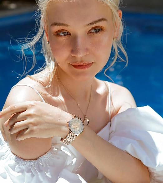 Olivia Burton Radiant Sun Ladies Watch of Rose Gold Stainless Steel/Bracelet, 35mm, 24000139
