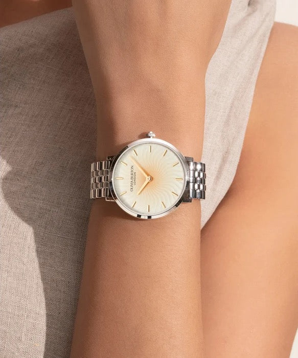 Olivia Burton Radiant Sun Ladies Watch of Silver Stainless Steel/Bracelet, 35mm, 24000141