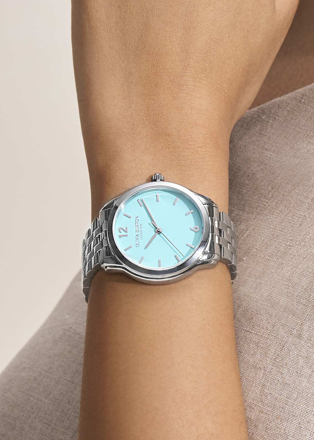 Olivia Burton Starlight Ladies Watch of Silver Stainless Steel/Bracelet, 36mm, 24000157