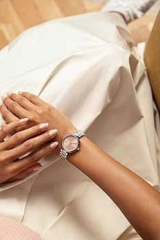 Olivia Burton Dimension T-Bar Ladies Watch of Silver Stainless Steel/Bracelet, 32mm, 24000259