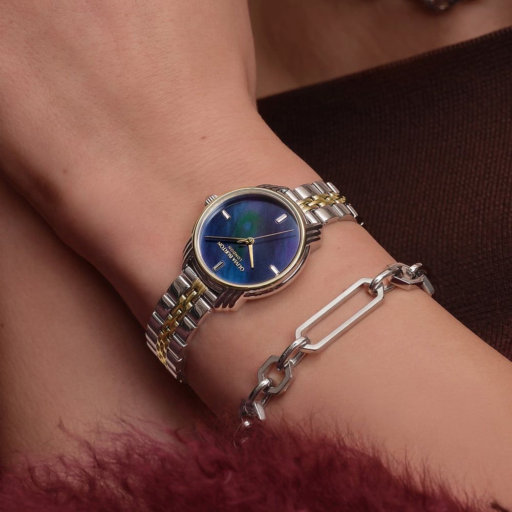 Olivia Burton Art Deco 2.0 Ladies Watch of Two Tone Stainless Steel/Bracelet, 30mm, 24000296