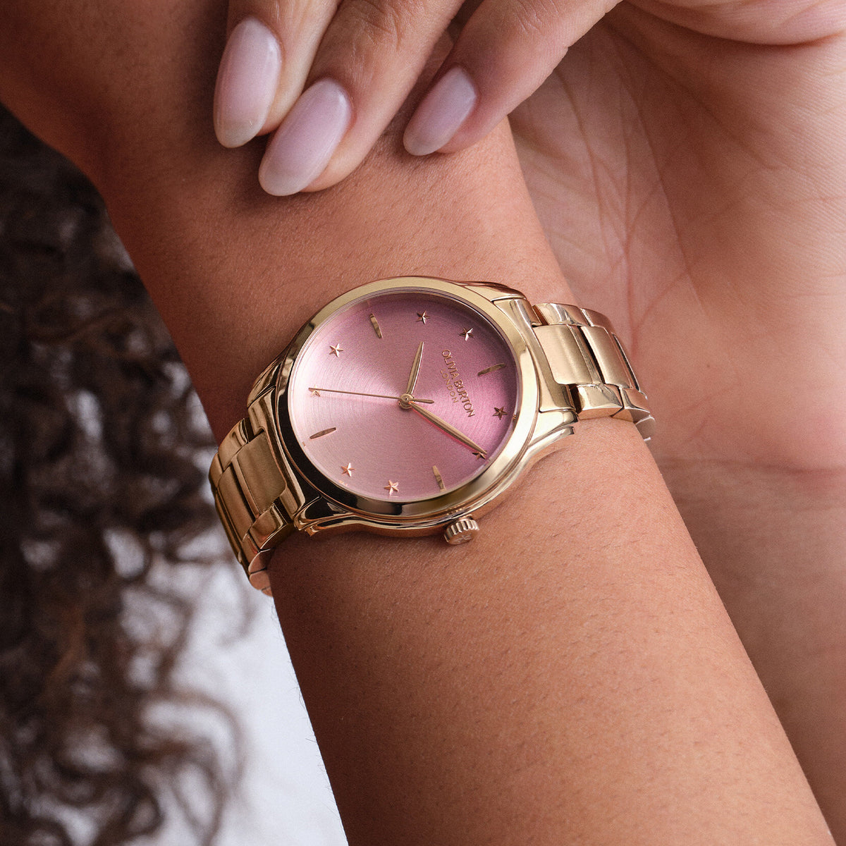 Olivia Burton Classic Ladies Watch of Rose Gold Stainless Steel/Bracelet, 36mm, 24000320