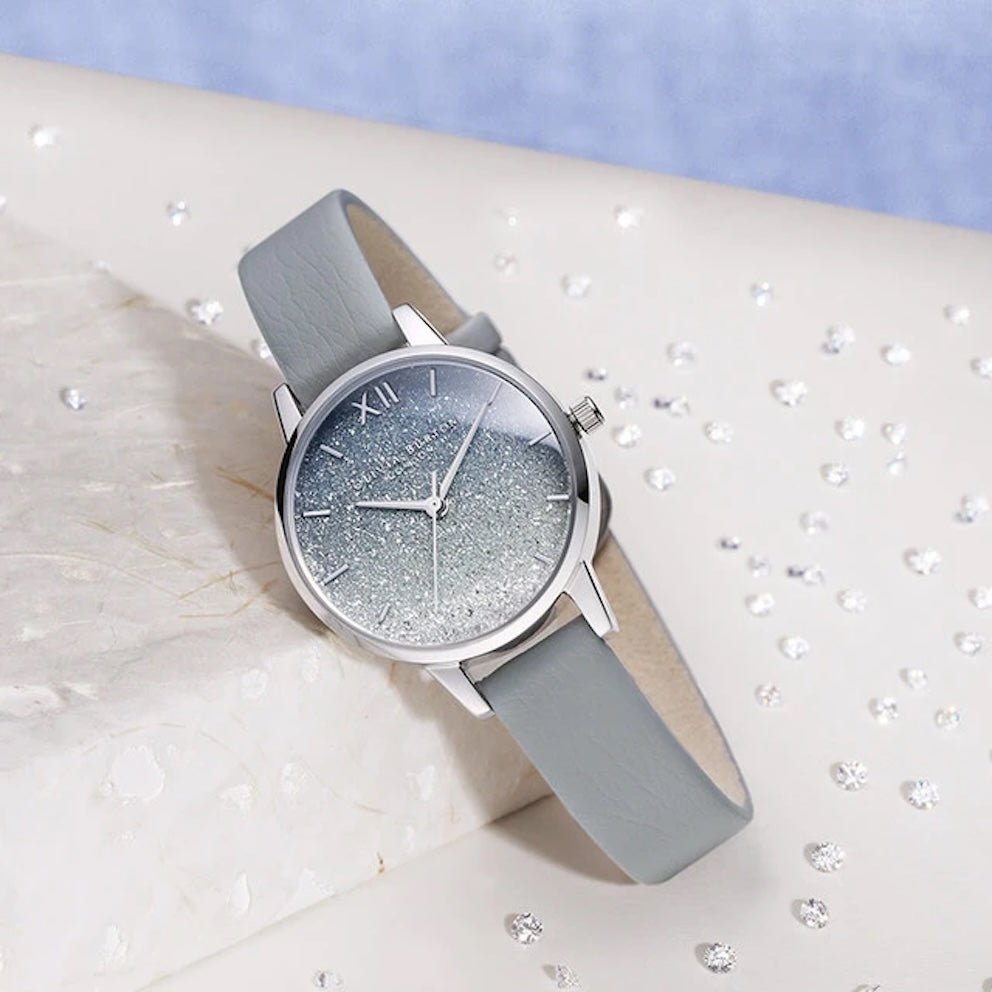 Olivia Burton Under the Sea Ladies Watch of Silver Stainless Steel/Leather Strap, 30mm, OB16US27