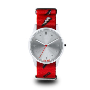 Hypergrand Watch 01NATO - Silver Bolton Red 38mm
