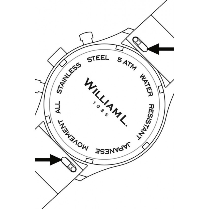 William L. 1985: Automatic Chronograph - 'Panda' style - Metal Bracelet