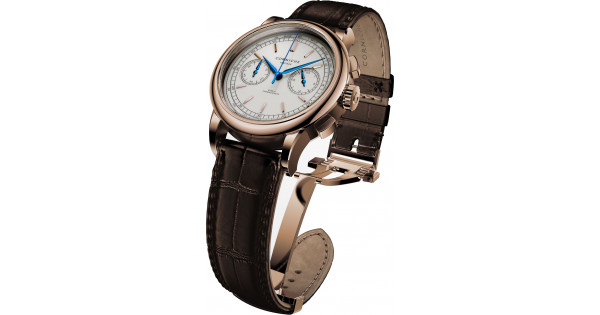 Corniche Watches Heritage Chronograph - Rose Gold and Chocolate Brown  Leather - Watches Of